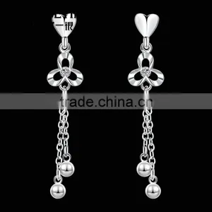2015 Fashion Style With Diamond Sliver Plated Earrings thumbnail-2
