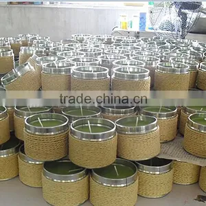 Silvery Scented Tin Candle With String Containers thumbnail-2
