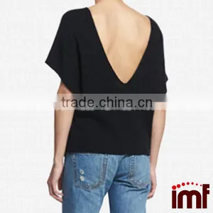 Cashmere Blend V-Back Top thumbnail-1