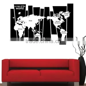 ALFOREVER Vinyl Black Wallmap Decals,vinyl Wallmap Sticker thumbnail-3
