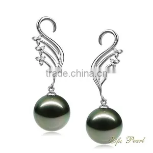 14k Gold Earring Mountings for Pearl thumbnail-2