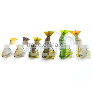 Kmucutie CHS006 Soft Swimbati Jointed Shrimp Soft Fishing Lure for Squid in Saltwater thumbnail-6