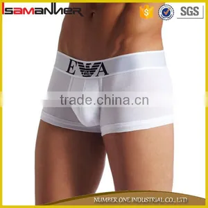 Pure Color Black and White Men Cotton Boxer Shorts Underwear thumbnail-2