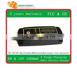 6v/12V Automatic AGM Rechargeable Battery Charger 1A for Vehicle thumbnail-1