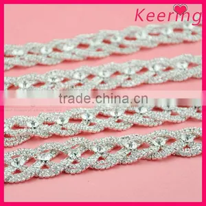 Fashion Design Bling Bling Crystal Cup Rhinestone Chain Head Jewelry WRC-229 thumbnail-1