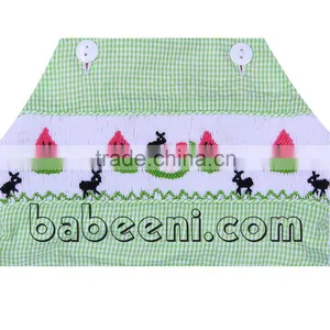 Beautiful Watermelon Hand Smocked Swimwear for Girls thumbnail-2