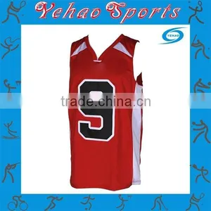 Team Red Basketball Sport Wear China Made Basketball Jersey thumbnail-1