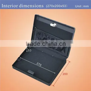Wholesale -- MK500 Micro Vault Key Car Gun Pistol Metal Portablel Key Lock Storage Small File Mini Ipad Safe Box , Document Box thumbnail-4
