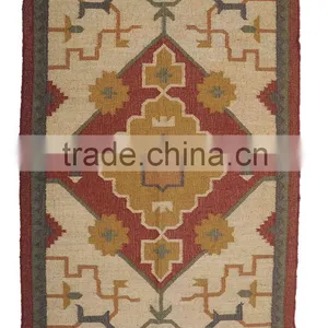 Wool Jute Kilim Rugs thumbnail-1