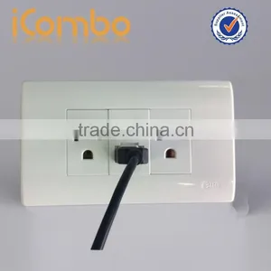 USB 220v 16a Socket With 2 Gang US Wall Outlet With Usb Plug Modular Socket Box thumbnail-3