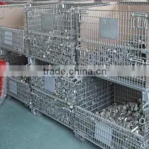Storage Warehouse Logistic Galvanized Steel Roll Container Roll Cage Wire Panel thumbnail-2