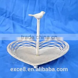 Antique Pedestal Vintage Style Cast Iron Bird Feeder thumbnail-1