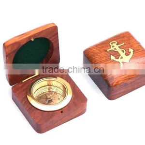 Beautiful Hampton Nautical Rosewood Desk Compass-Desk Compass With Rosewood Box 13425 thumbnail-4