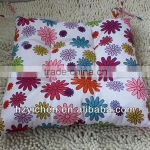 Square Foam Chair Pad/ Box Cushion of Flowers Design/ Tatami thumbnail-1