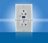 20A 125V LED GFCI Duplex Receptacle Wall Socket With Reset Button thumbnail-1
