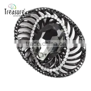 Classic Style Jewellry Gun Black Eye Shape Alloy Glass Stone Brooch Jewelry thumbnail-5