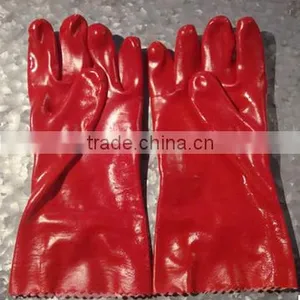 15 Inch Red Pvc Household Gloves Industrial Gloves thumbnail-4