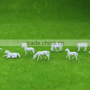 Model Figure, Model Animals, Scale Animals for Z Scale, Plastic Building Resin Farm Horse for 1/150 thumbnail-1