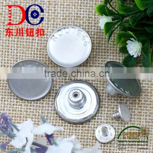 Factory Selling Custom Logo Silver Button Cover Metal Jeans Button thumbnail-1