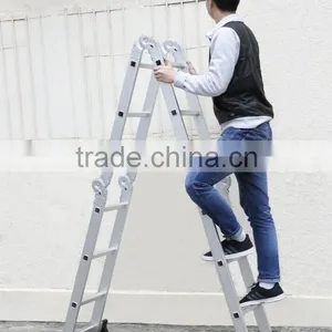NEW 3.6M FOLDING 4 X 3 ALUMINIUM MULTI PURPOSE LADDER MULTI FUNCTION + PLATFORM thumbnail-5