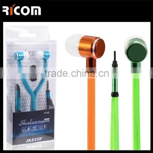 Microphone HIFI Stereo Rope Earphone With Shoelace Design--EO3031B thumbnail-6