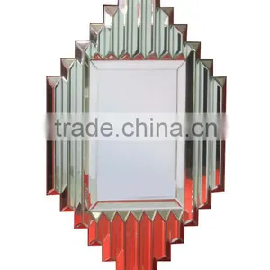 Modern Design Diamond Shaped Decorative Decorative Salon Popular Wall Mirror thumbnail-1