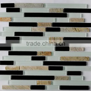 LLS06 Dezhou Demax Glass Stone Mix Wholesale Outdoor & Indoor Using Decoration Crystal Marble Glass Mosaic thumbnail-1