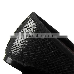2015 Summer New Ladies Womens Snake Skin Print Flat Shoes Ballerina Ballet Flats Black Plus Size Free Shipping thumbnail-5