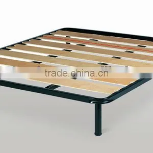 Double Size Italian Style Slatted Wooden Bed Frames thumbnail-1