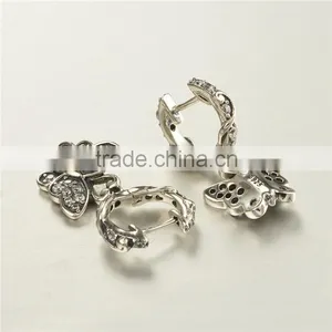 Handmade Latest Cute Girls Butterfly Earring Studs With Lot Of Gemstones thumbnail-5