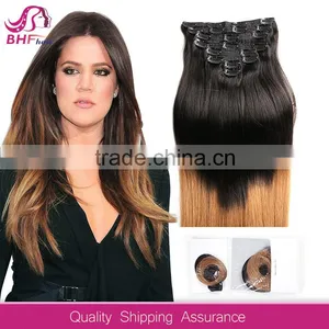 Wholesale Hot Selling Hair Extension Clip in Human Hair thumbnail-1