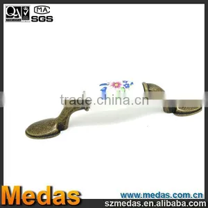 European Garden Red and Blue Cyanine Bronze Classical Ceramic Handle thumbnail-1