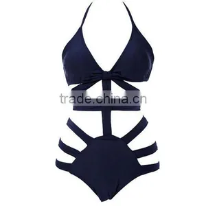 Pure Color Conjoined Sexy Hot Female Bathing Swimsuit thumbnail-1