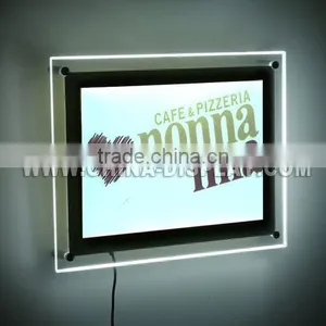 Advertising Product Acrylic Sign Board Crystal Led Magnetic Menu Light Box thumbnail-3