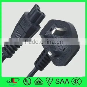 Moulded UK BS 3 Pin Power Plug With Britain Approval Extension Power Cord thumbnail-2