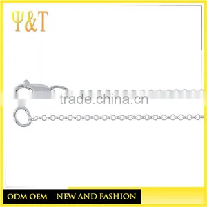 Cheap Wholesale 316L Smallsilver Gold Stainless Steel Neck Rolo Chains for Jewelry Making (SC-003) thumbnail-1
