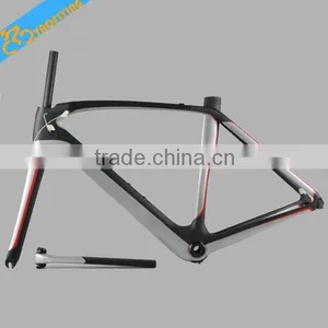 Made In China Red and White Oem Carbon Road Bike Frame Size 49 52 54 56 58cm Carbon Bicycle Frame For Racing thumbnail-1