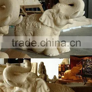Stone Carving Fountain Elephant Statue thumbnail-1