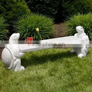 French Style Outdoor Marble Garden Bench thumbnail-1
