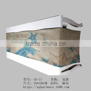 Small Minimum Digital Printed Top Linen Fabric Custom Table Runner thumbnail-4