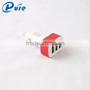 Factory Direct Supply 3 USB Car Charger Wholesale,Smart Car USB Charger for IPhone thumbnail-3