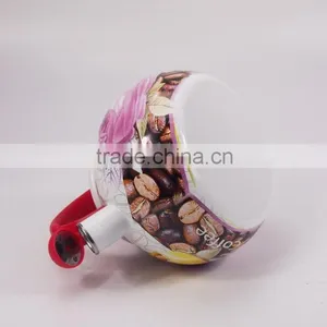 Elegant Red Rose Flower Enamel Kettle Teapot Whistling thumbnail-6