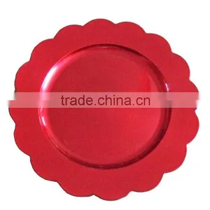 GRS New Design Red Wedding Plastic Decor Plates thumbnail-1