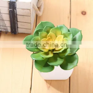 Potted Mini Tree Plastic Plants Artificial Flower Artificial Snow Lotus thumbnail-1