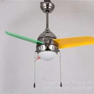28''/36'' Colored Leaf Mini Baby Ceiling Fan With Led Light thumbnail-1
