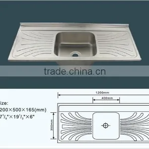 JZ-335 Export Iraq1.2m Wash Basin Stainless Steel Kitchen Sink thumbnail-2