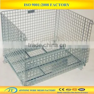 Collapsible Foldable Galvanzied Wire Storage Container thumbnail-1