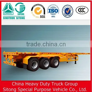 Liangshan 2/3-axle 20ft 40ft 45ft 53ft Skeleton Container Transport Chasis Semi Trailer For Sale thumbnail-1