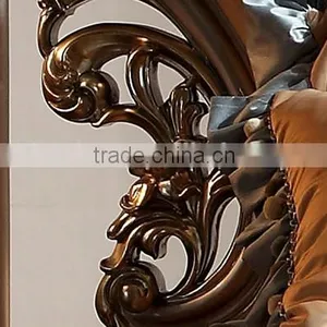 European Style Solid Wood With Genuine Leather Bed, Royal Bedroom Carved Furnitur Bed, Royal Bedroom Furniture (BF01-ML013) thumbnail-4