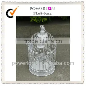 Antique White Metal Decoration Wedding Bird Cages thumbnail-4